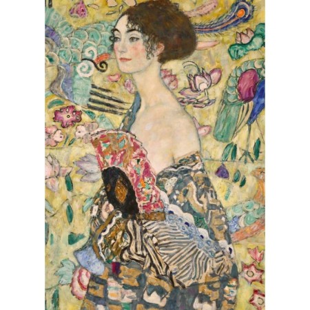 Ravensburger - Puzzle Klimt doamna cu evantai 1000 piese Ravensburger - 1